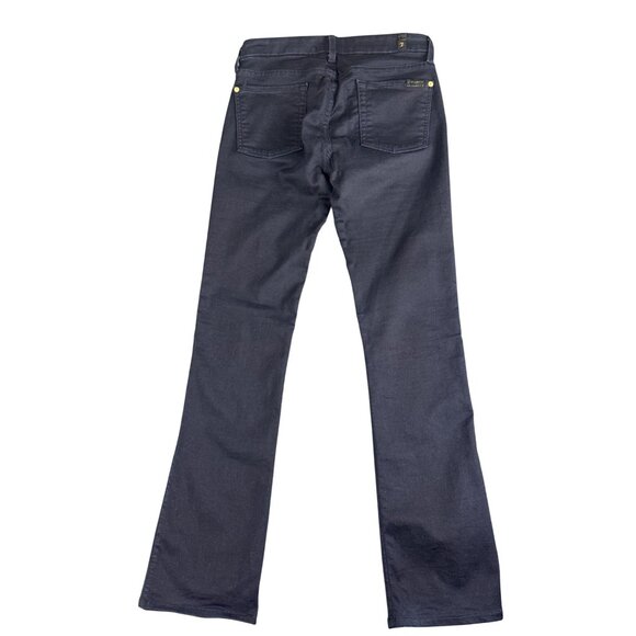 7 For All Mankind Womens Midnight Blue Stretch Bootcut Jeans Size 28 Made In USA - Picture 2 of 12